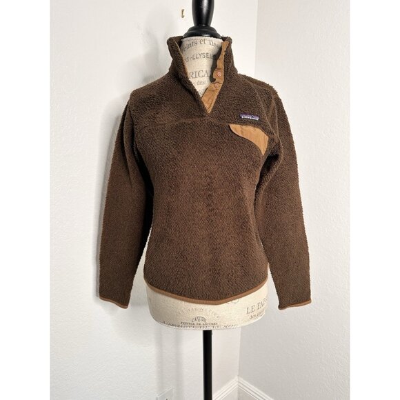 Patagonia Women's Re-Tool Half-Snap -T Pullover Fleece Size Small Brown - Picture 1 of 5